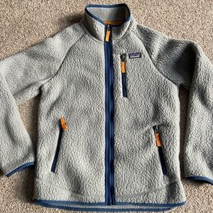 Patagonia grey boys fleece jacket L/12 nwot